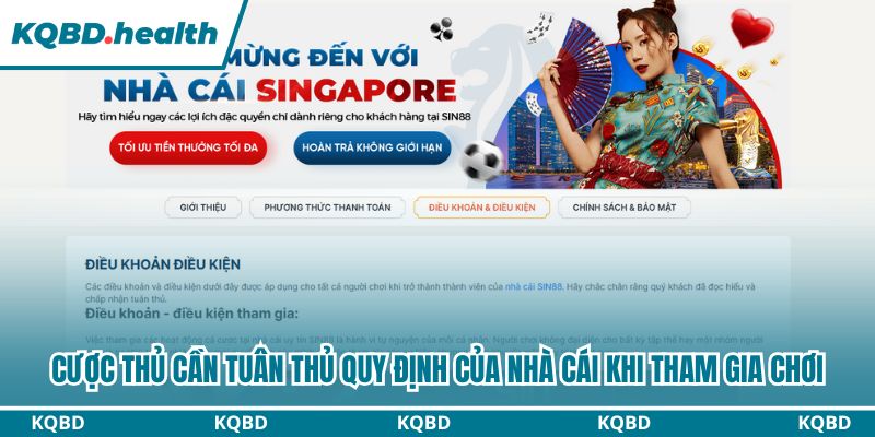 Cược thủ cần tuân thủ quy định của nhà cái khi tham gia chơi